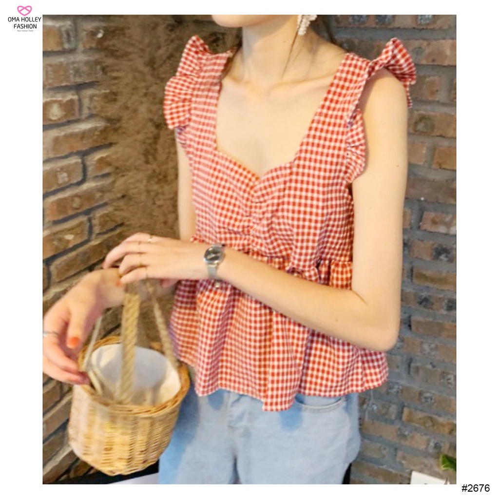 (COD) OH Fashion Henley Korean Square Top #2676