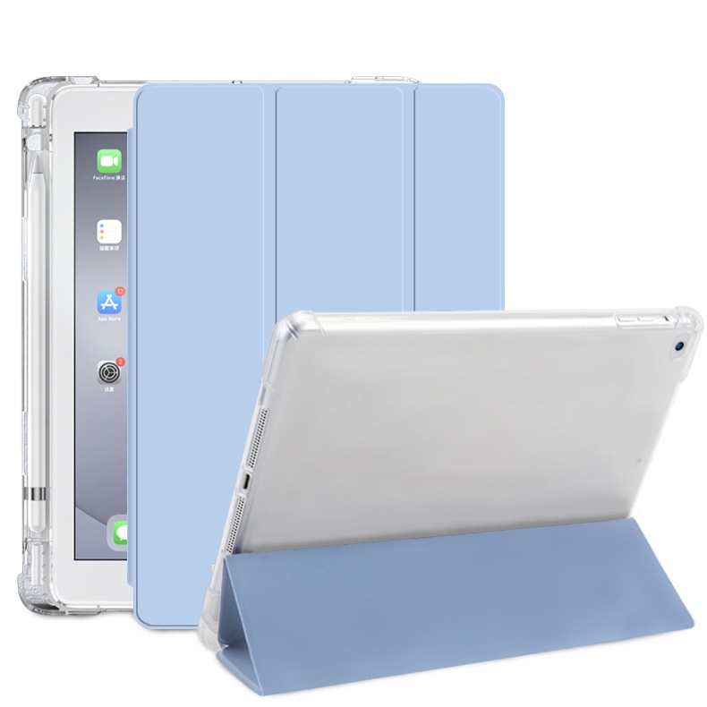 Casing Soft Case iPad Air 4 / 3 / 2 / Pro 11 / 10.5 Smart Cover 10.2 / 9.7 &quot;mini 4 / 5 Dengan Holder Pensil