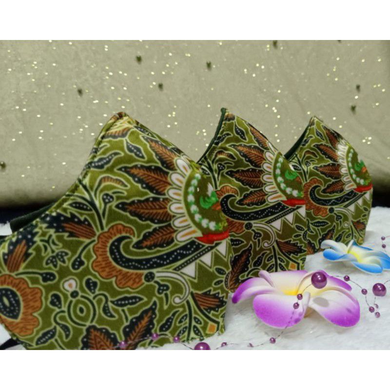 Masker Batik Persit Satin Duckbill