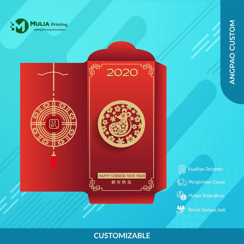 

ANGPAO CUSTOM / ANGPAO WEDDING / ANGPAO IMLEK 8x16cm - MULIA PRINTING