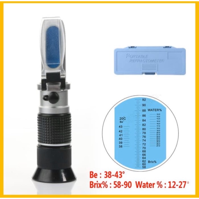 Combo Refractometer 58-90% Brix &amp; 38-43 Be &amp; 12-27% Water / Kadar Gula