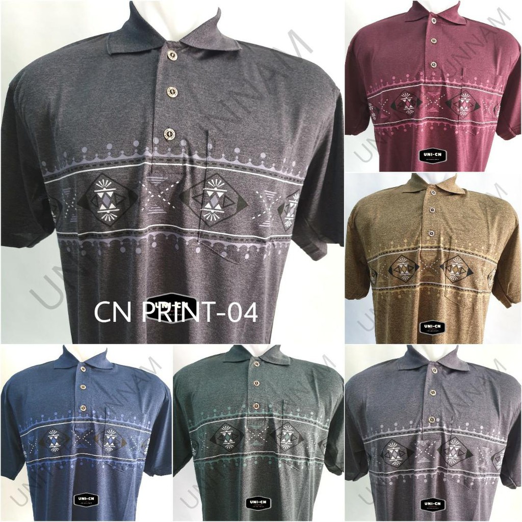 CUN NAM KOREA PRINT - 04. KAOS SABLON POLO SAKU - KOREA HALUS /Kerah Wangki Pria Dewasa Kantong.