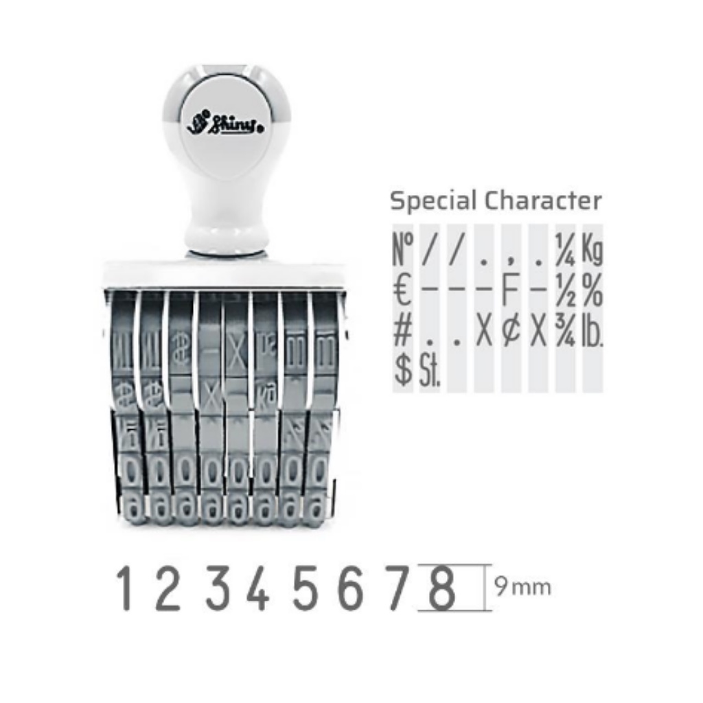 

Stempel Shiny 8 Band Number Stamp N-18