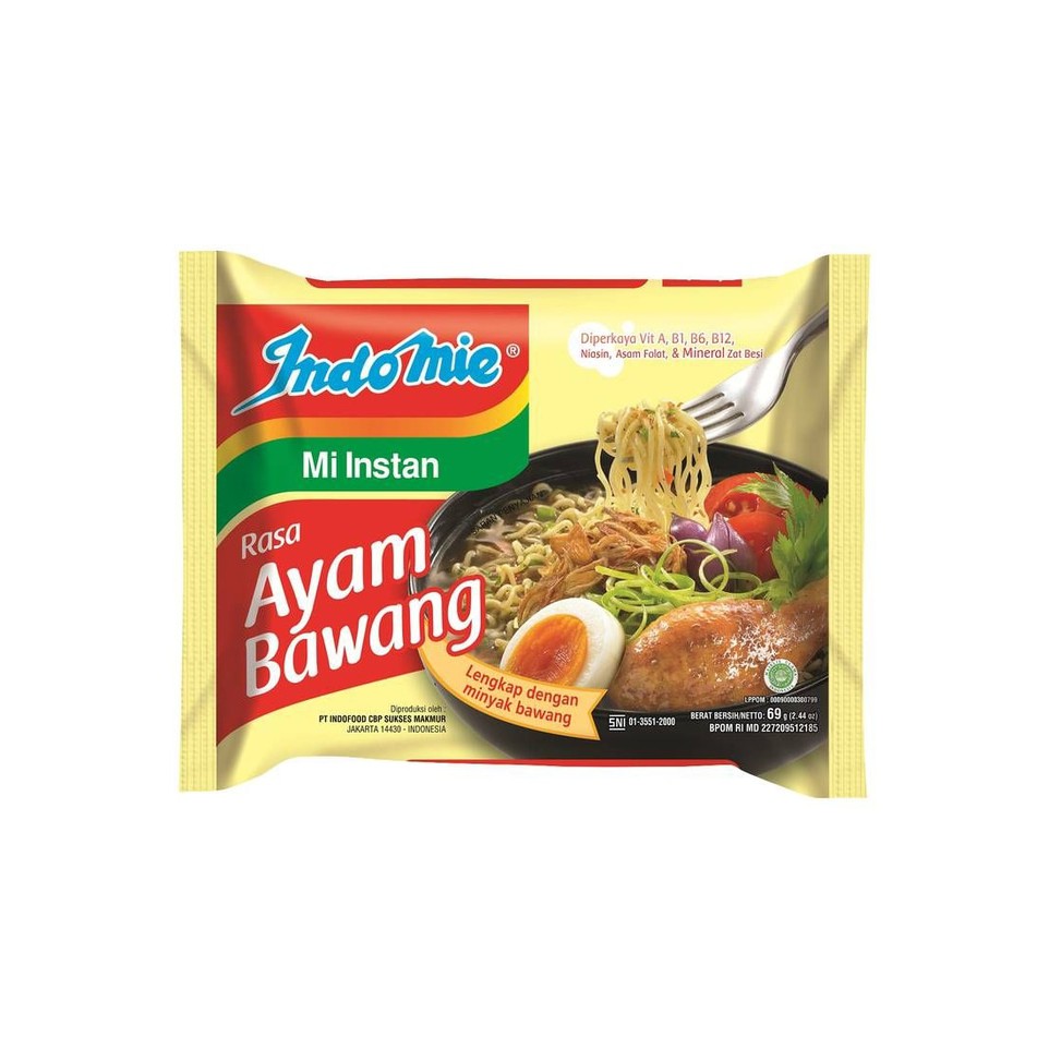 

Indomie Mi Instan Ayam Bawang 69 G X 5
