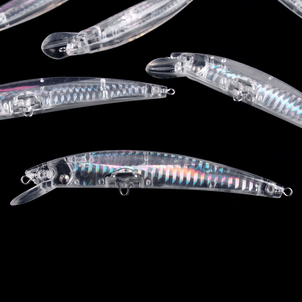 Hengjia 5PCS 12CM 12g Umpan Pancing Ikan Minnow Polos Tanpa Cat