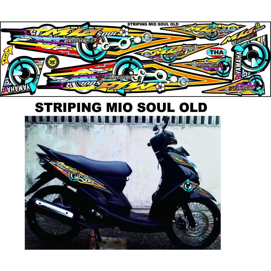STRIPING THAILOOK MIO SOUL OLD STICKER ALL MIO SOUL KARBU STRIPING VARIASI THAILOOK