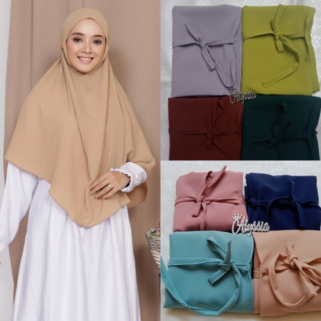 Bergo Khimar Hijab Syari Ukuran Besar Jilbab  Maryam  