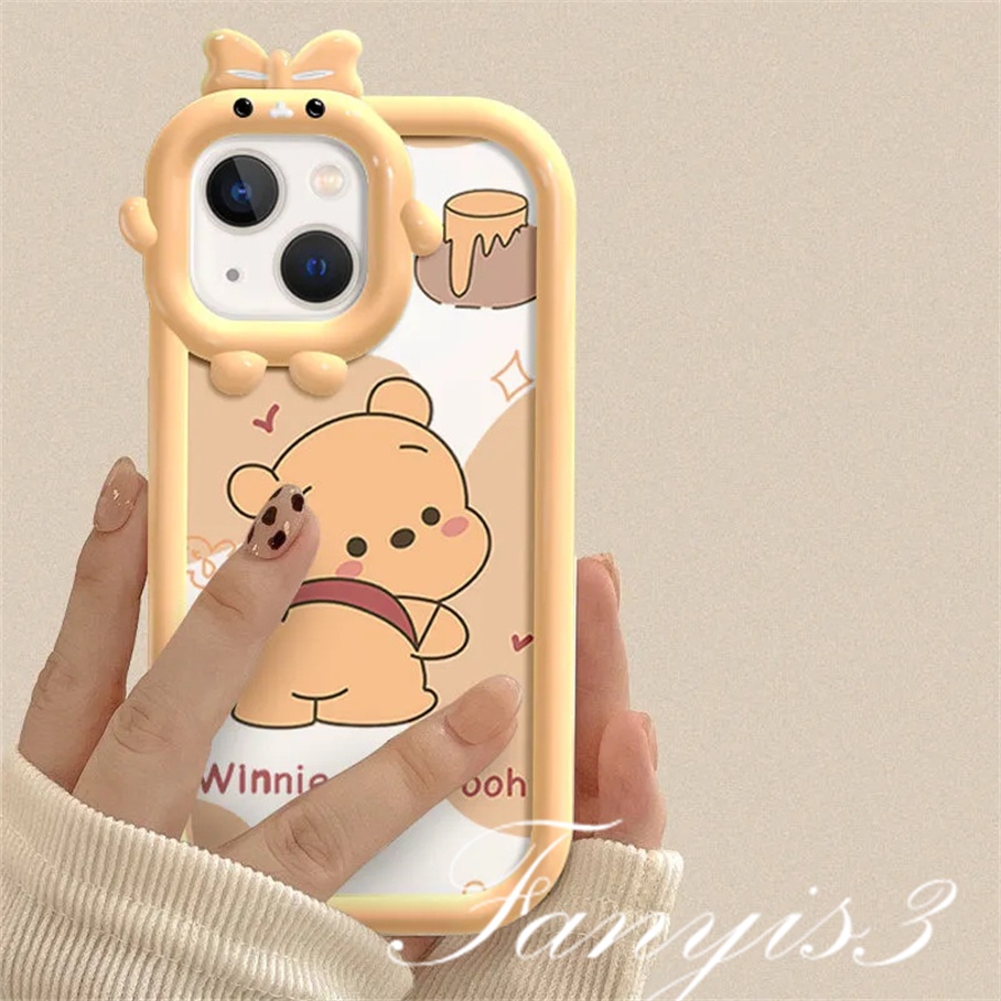 Compatible For iPhone 13 12 11 Pro Max X XR Xs Max 8 7 6 6s Plus SE 2020  Soft Case Pelindung Desain Winnie the Pooh Dog Untuk