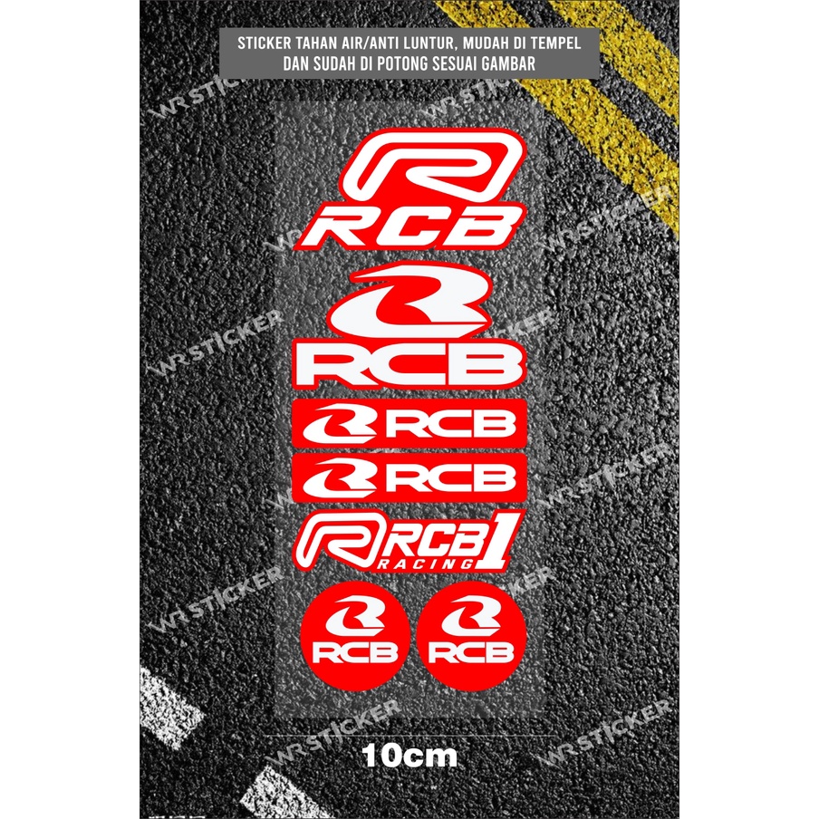 Stiker pack logo RCB satu set sticker racing