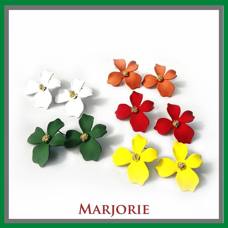 Anting Bunga Permen Warna Manis / Statement Earrings Candy Color Flower Sweet Ear Studs-MJD