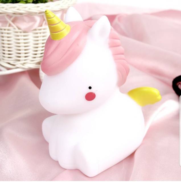 [ Free Batrei ] Baby Unicorn Soft Lamp Silicone