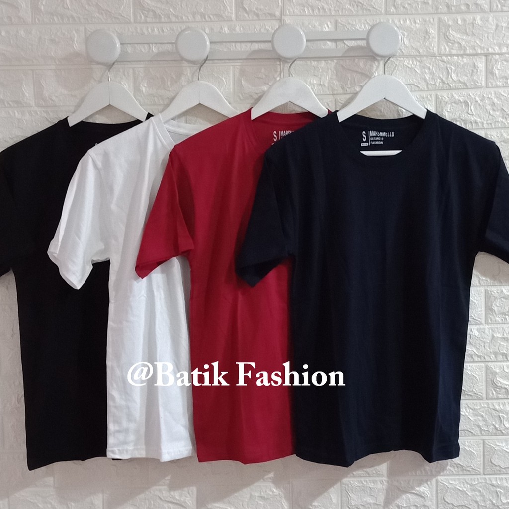 Kaos polos catton combed pria wanita original lengan pendek