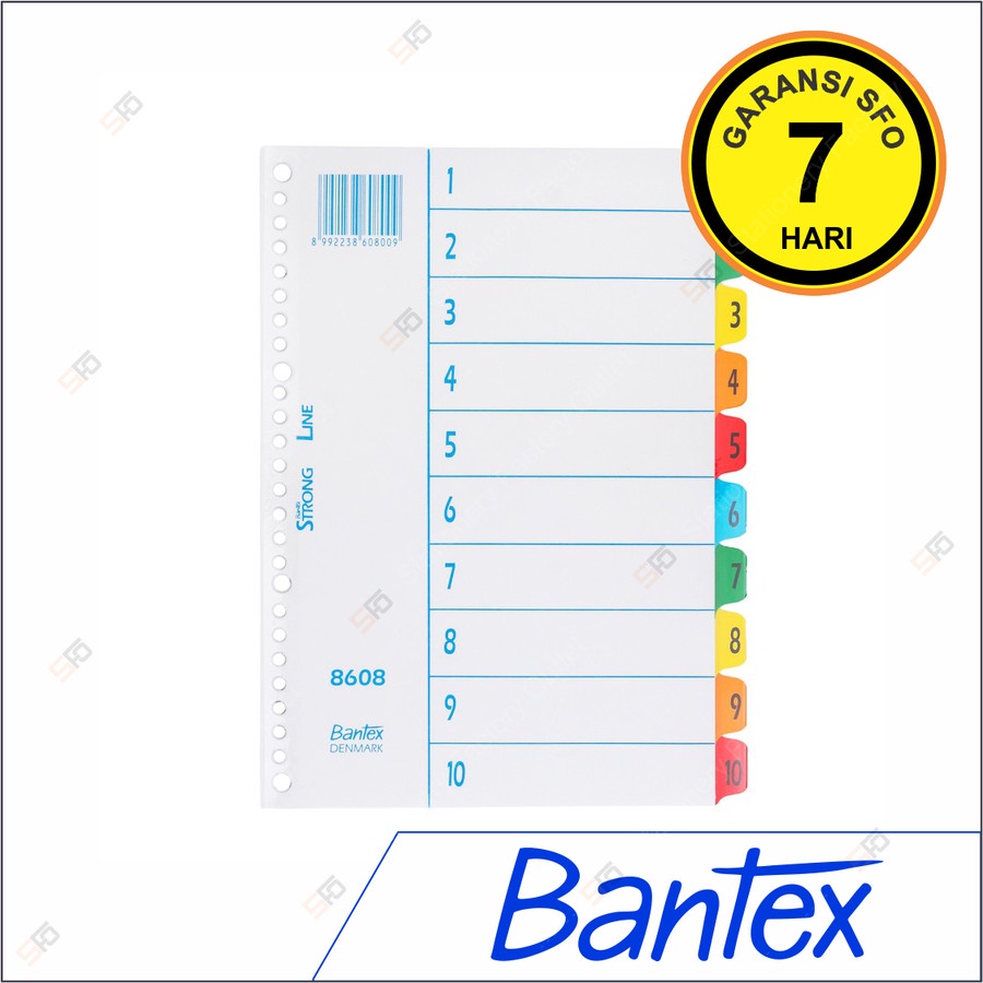 

Divider Index Bantex B5 1-10 - Loose Leaf 8608 - SFO Semarang Official