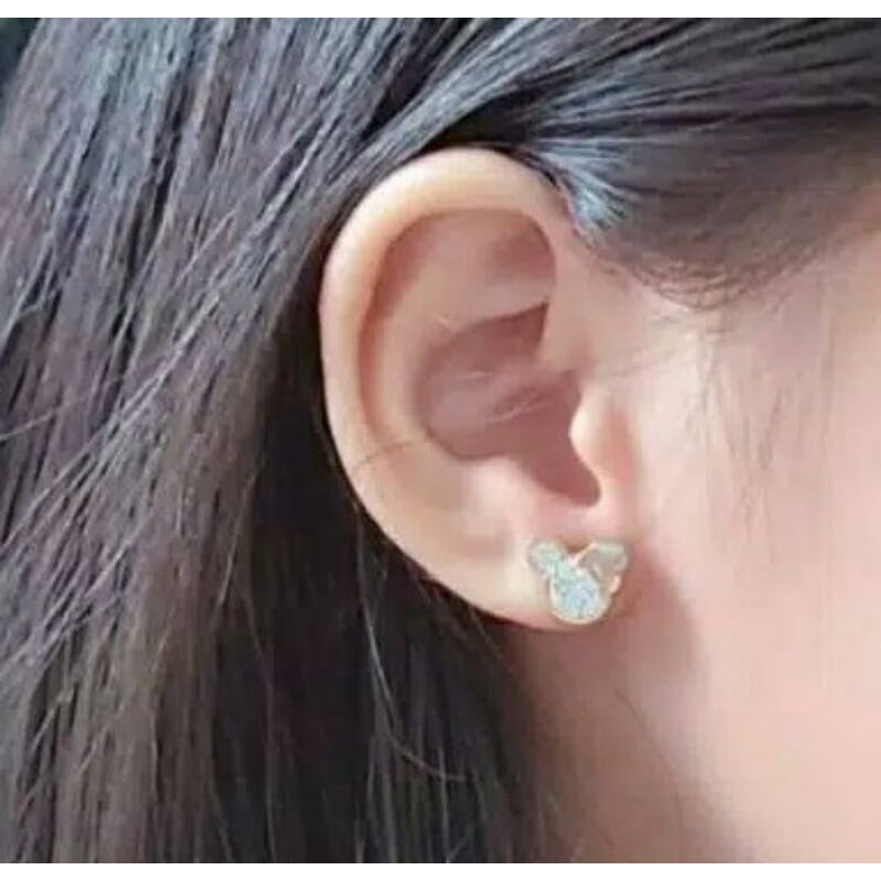 anting anak anti karat titanium micky tusuk diamond