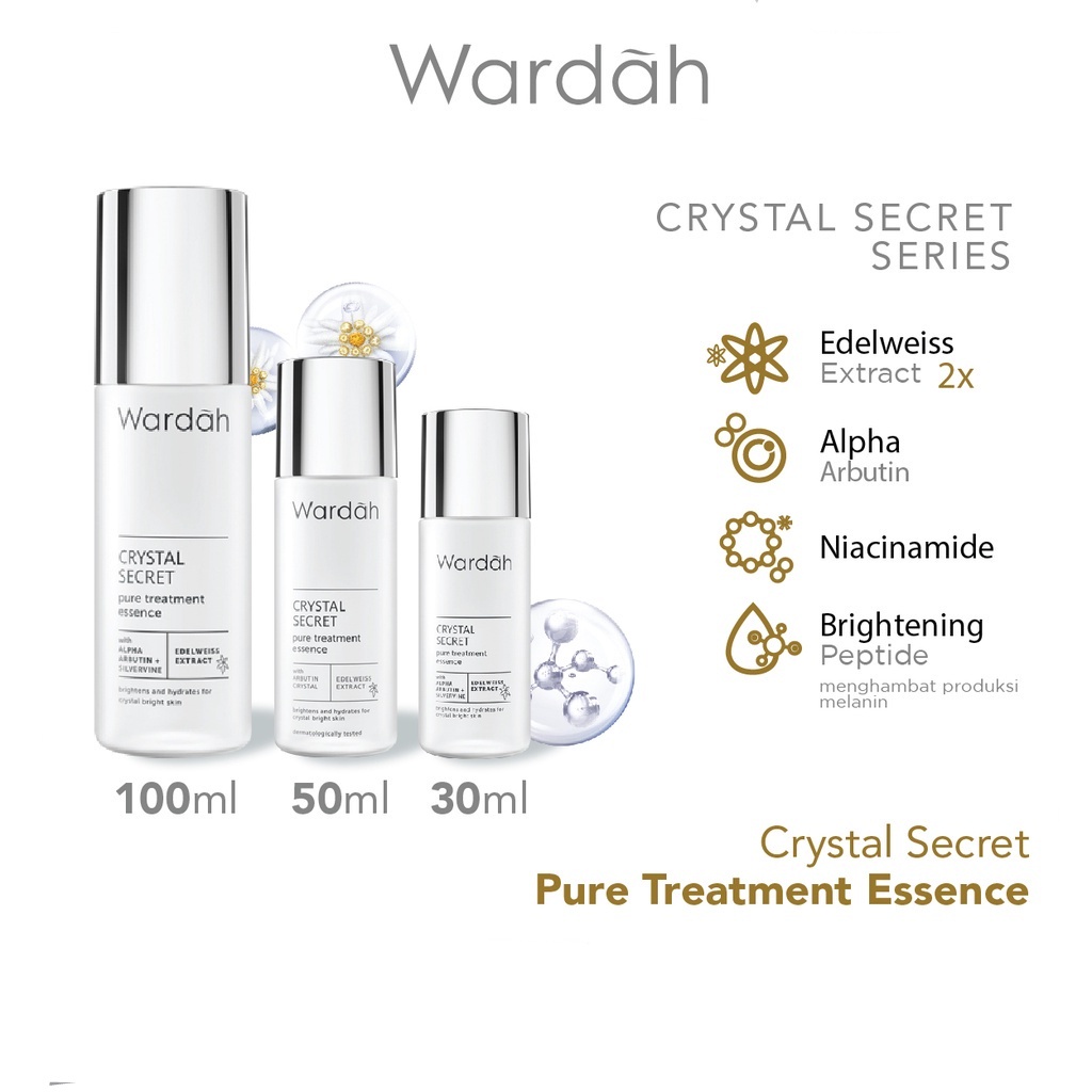 Wardah Crystal Secret Pure Treatment Essence - Essence untuk mencerahkan / Wardah White Secret Pure 