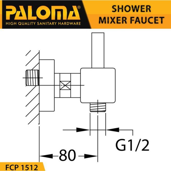 PALOMA FCP 1512 Keran Mixer Shower Mandi Panas Dingin Kran Air