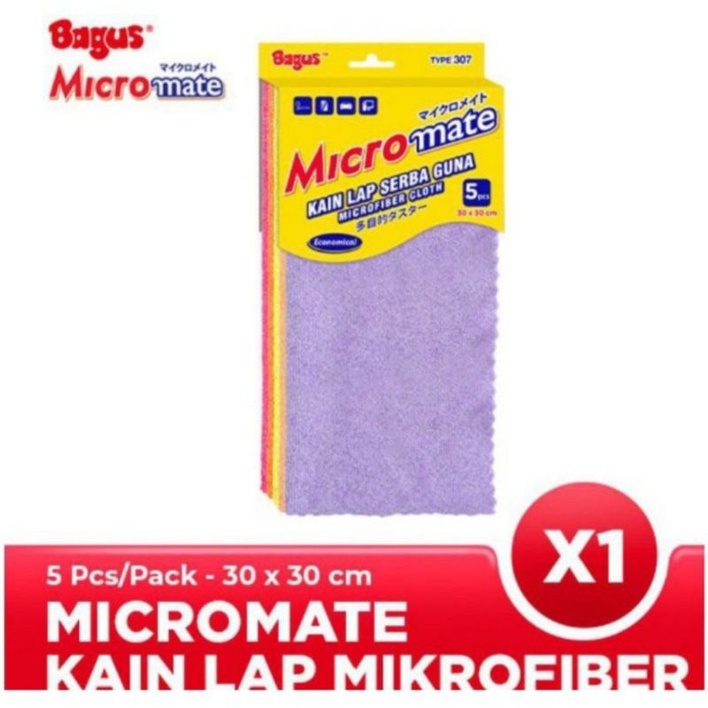 Micro mate KAIN LAP SERBAGUNA 5pcs 30x30