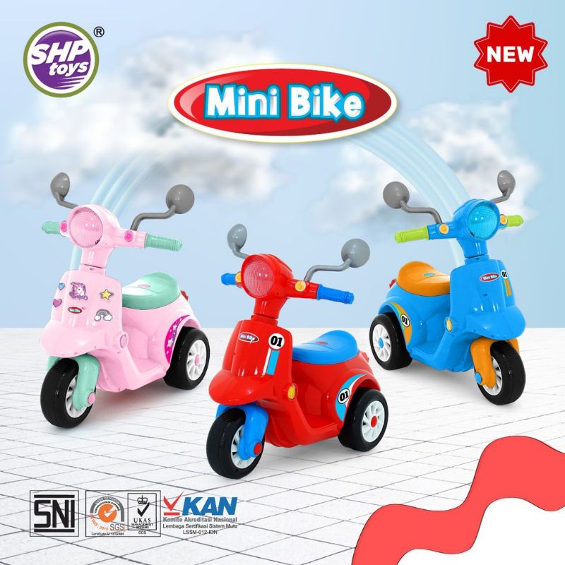 Mb 691 skuter vespa dorong anak / mainan skuter duduk model dorong / skuter mainan anak