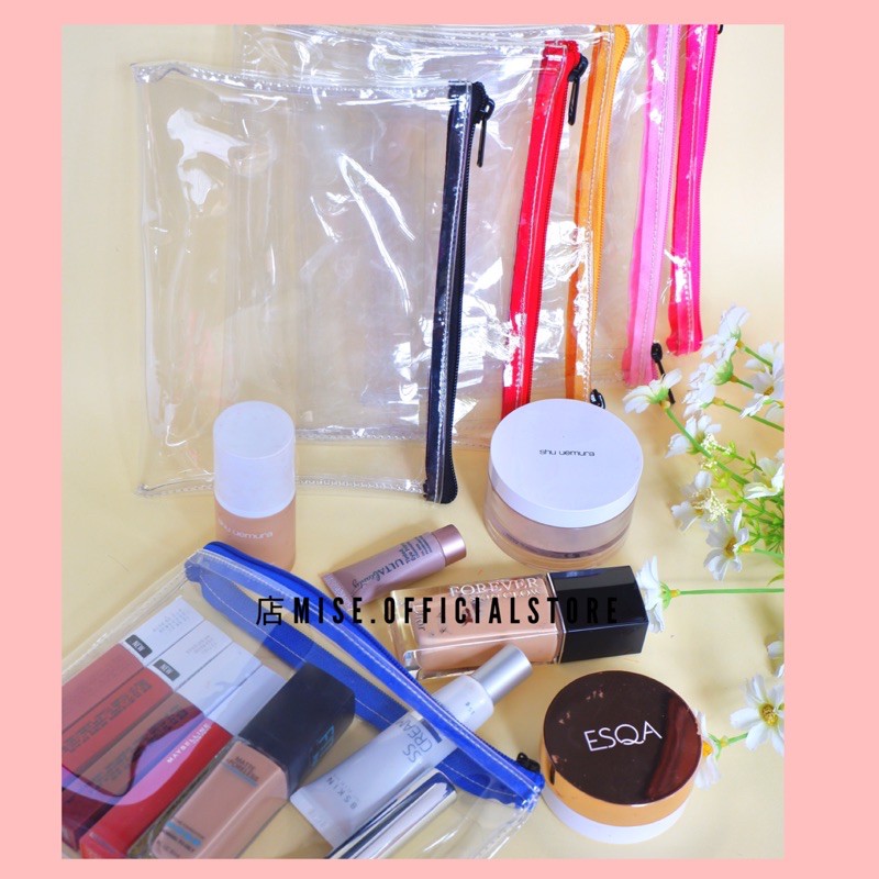 TRANSPARENT MAKEUP POUCH/MAKEUP POUCH/POUCH MAKEUP MURAH/POUCH MAKEUP TRAVEL/TAS KOSMETIK TRANSPARAN