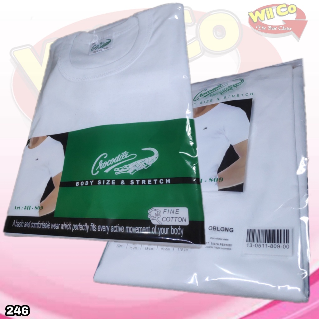 K246 - KAOS DALAM PRIA OBLONG CROCODILE SIZE S - XL HARGA PER 1 PCS