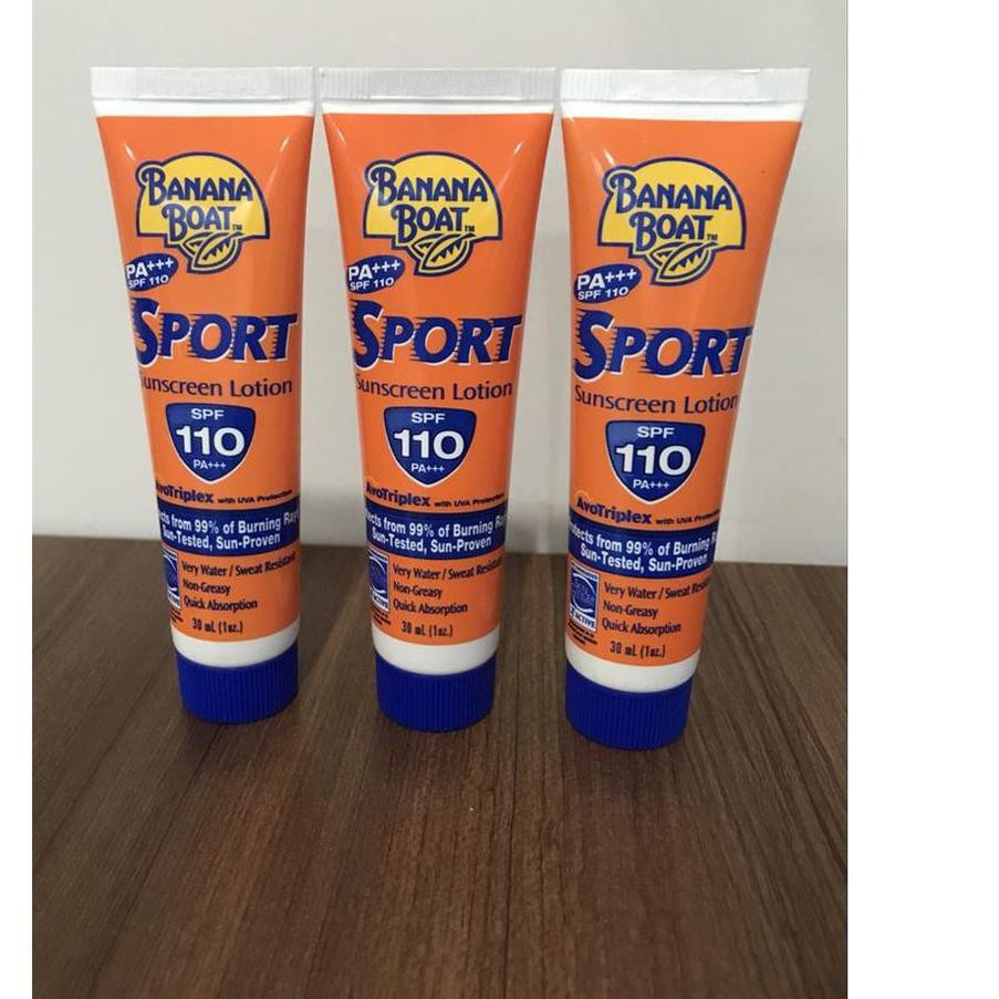 S0I Banana Boat Sport Lotion Spf 110 30Ml/Uva/Uvb Protection/Sunblock Ready Stock.