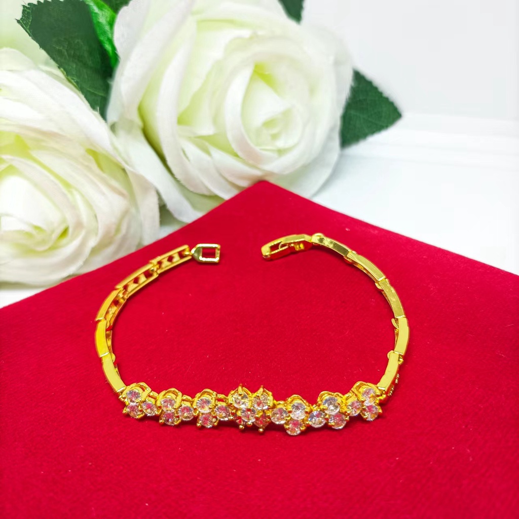 Gelang Serut xuping perhiasan lapis Emas 24k Bracelet