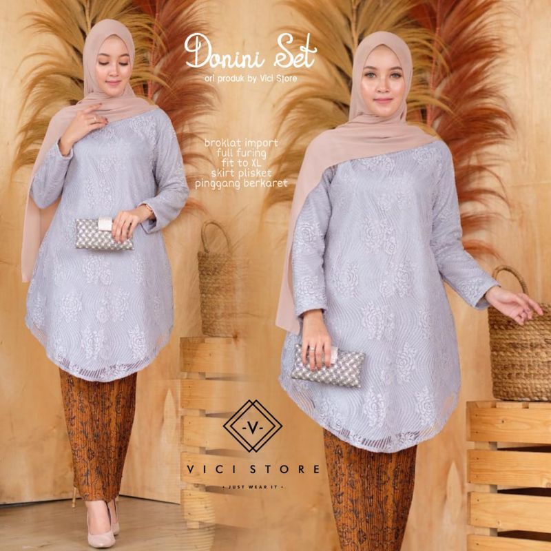 SETELAN KEBAYA BROKAT + ROK BATIK