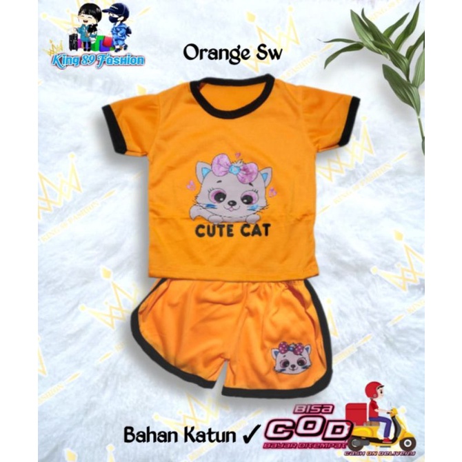 setelan anak playset#CUPA CUPS, setelan anak balita CUTE CAT, size S,M,L,XL,XXL, buat usia 0-4tahun...