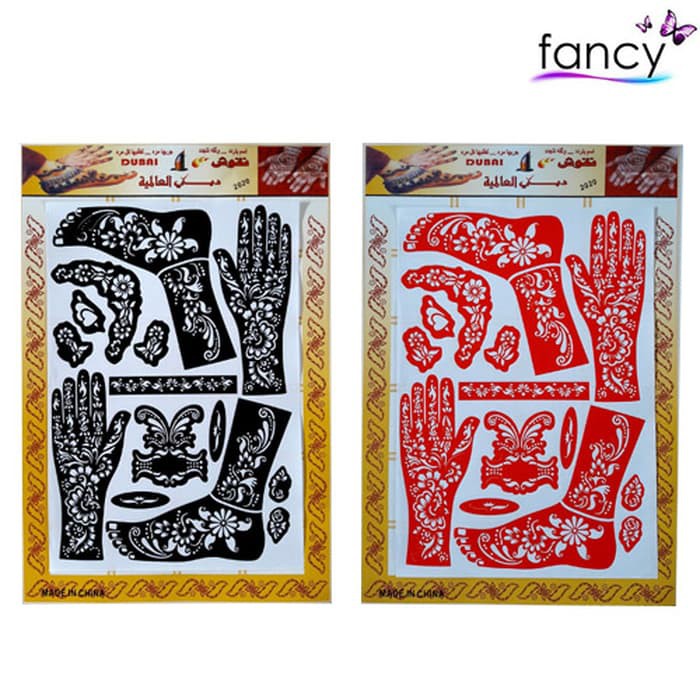 Cetakan Tato Kaki Tangan Henna