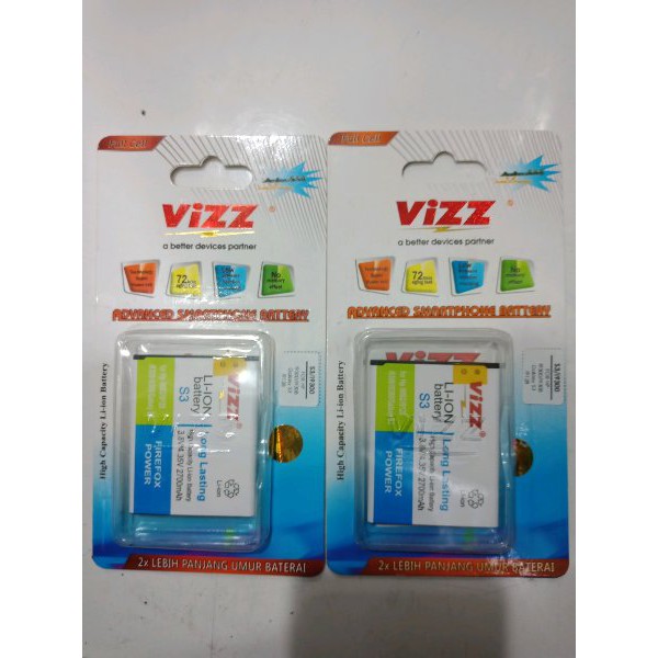 Battery Baterai Vizz S3 i9300 Double Power Original