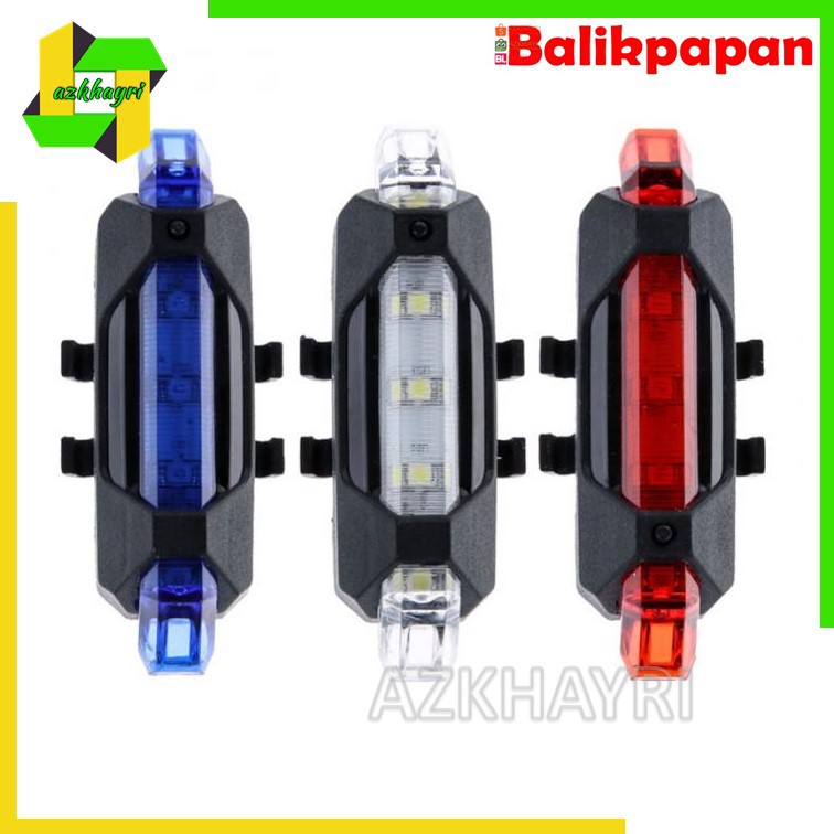 Lampu Sepeda 5 LED Taillight Rechargeable