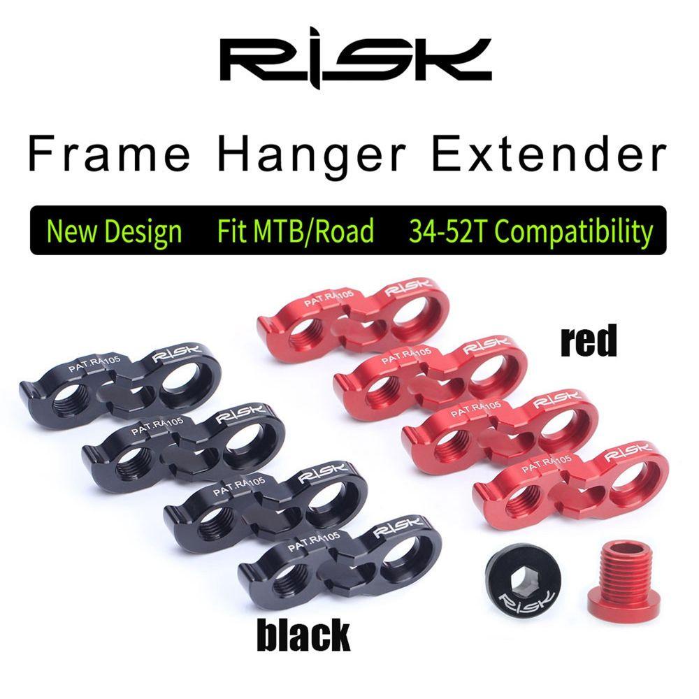 R-FLOWER Kaitan Derailleur Belakang Hitam/Red Extender Kaset Gantungan Frame Tail Hook Converter Extension