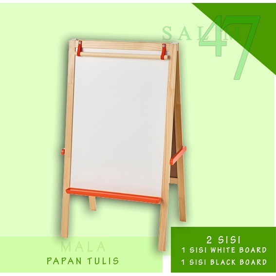 

MALA Papan Tulis Anak Blackboard dan Whiteboard 2 in 1 bolak balik