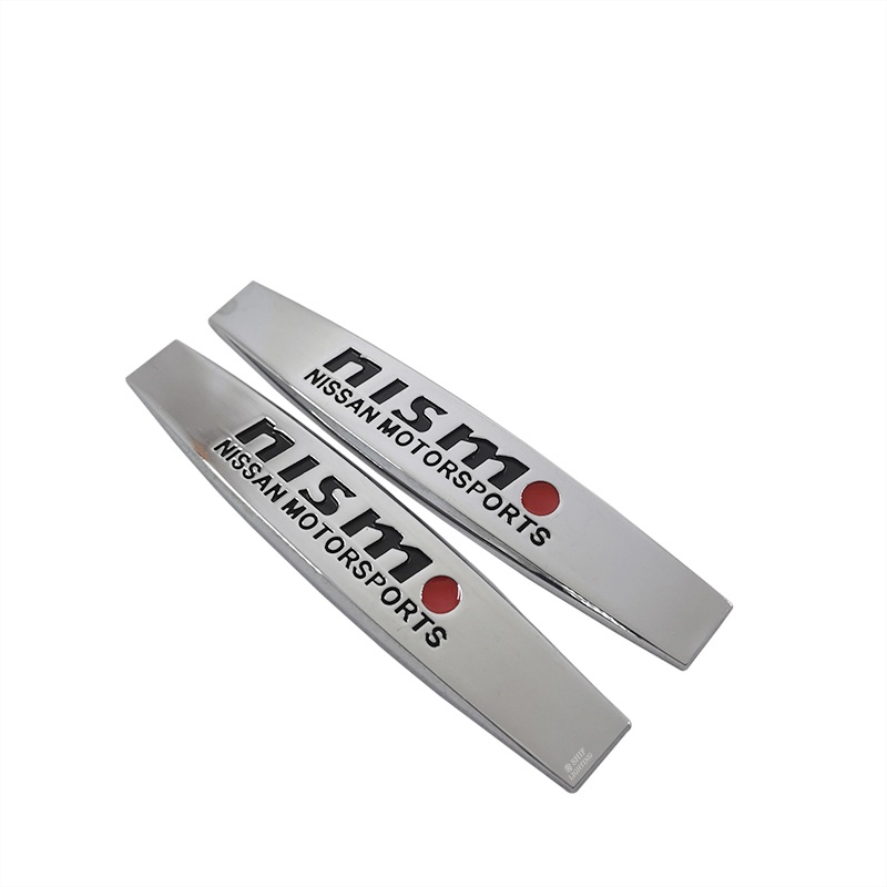 2pcs Stiker Emblem Logo Nissan NISMO Bahan Metal Untuk Dekorasi Mobil Nissan