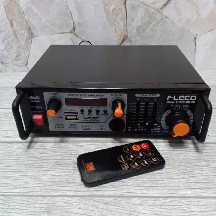 POWER AMPLIFIER KARAOKE WIRELESS FLECO D-22 AMPLIFIER BLUETOOTH DIGITAL STEREO AMPLIFIER D-05 AMPLI FLECO