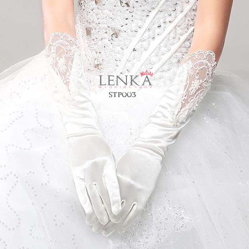 [SIAP KIRIM] WEDDING GLOVES AKSESORIS PENGANTIN SARUNG TANGAN PUTIH STP003