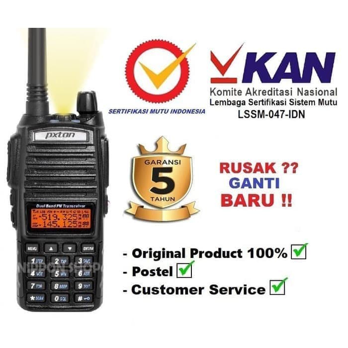 Radio Handy Talkie (HT) PXTON UV 82+ Dual Band, HT UV-82, HT UV 82