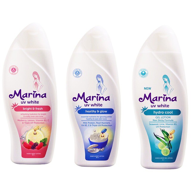 MARINA UV WHITE HANDBODY LOTION 460ML