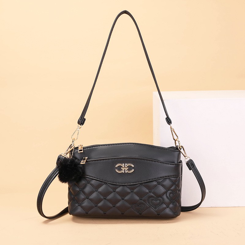 TAS SELEMPANG WANITA KOREA KULIT PREMIUM HITAM TA401B5 PEARLO IMPORT BATAM SLING BAG MURAH CEWEK ORI