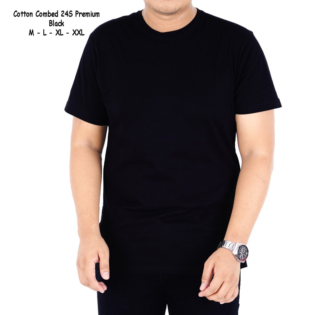  kaos  Polos Cotton Combed 24 S Kaos  Polos Pria  Premium 