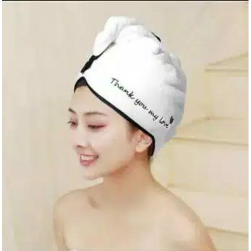 HANDUK KERAMAS MICROFIBER MAGIC TOWEL RAPID DRY HAIR TURBAN GOOD QUALITY