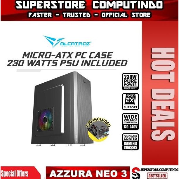 Diskon Alcatroz Azzura Neo 5 Micro-Atx Pc Case - Alcatroz Azzura Neo V