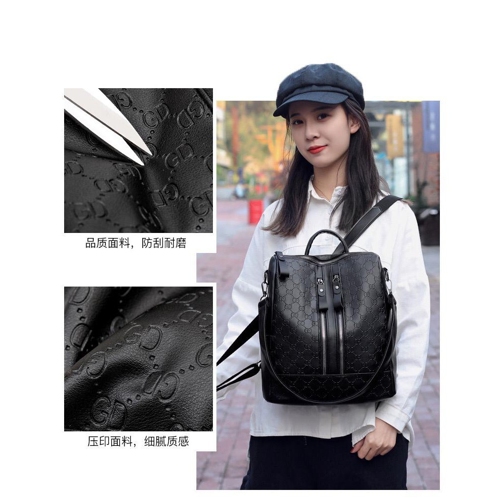 BJ16010 - BLACK/BLUE/GREEN/RED - TAS RANSEL PUNGGUNG BACKPACK TAS WANITA FASHION IMPORT MODIS ELEGAN TERMURAH TERLARIS TERBARU BAGSTORE JAKARTA TAS BATAM BQ3198 EL6010 LT1056 GT1665