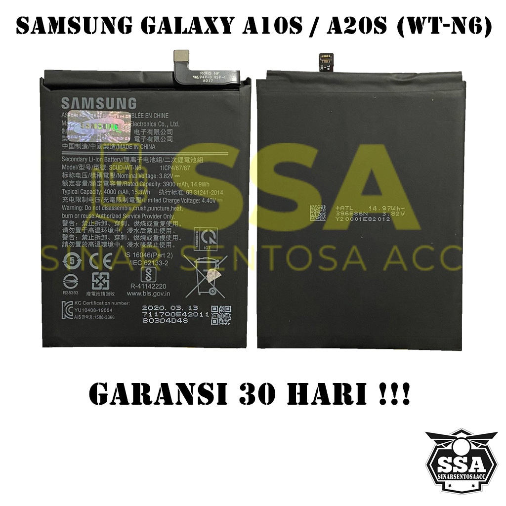 Baterai Original 100% Samsung Galaxy A10s A20s WT-N6 SCUD-WT-N6 A 10s A 20s Batrai Batu Batre Battery Batrei Handphone ORI HP