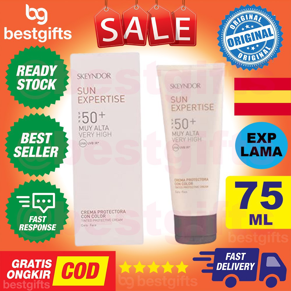 SKEYNDOR SUN EXPERTISE TINTED PROTECTIVE CREAM FACE SPF 50 KRIM PELINDUNG WAJAH SINAR MATAHARI 75 ML