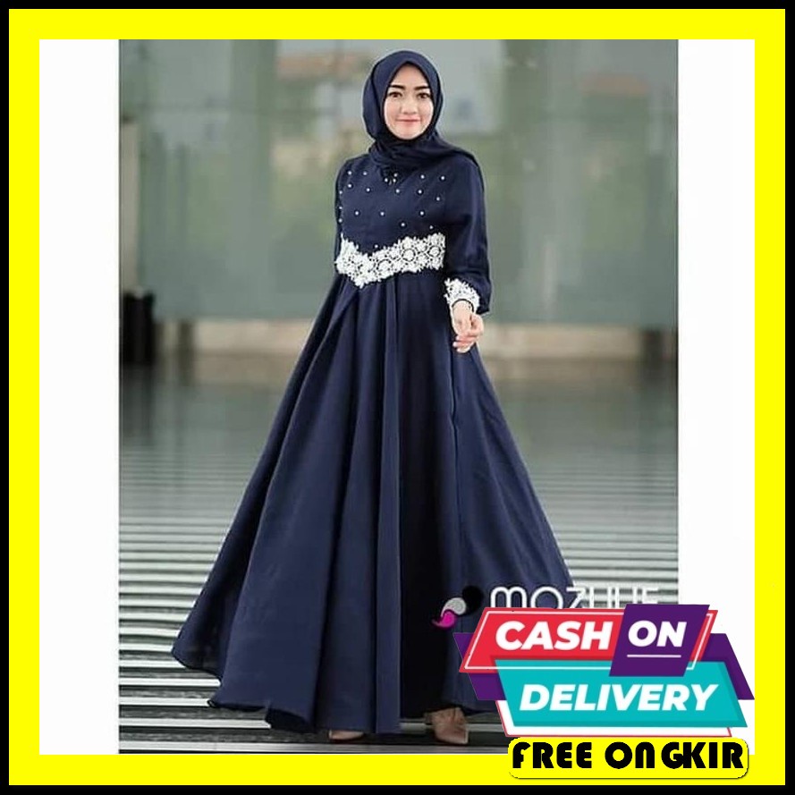 Qwfashion-Cod-Gamis Wanita Terbaru-Bju Gamis Terbaru-Gamis Wanita Hl24 Baju Gamis Wanita Pajera Dres