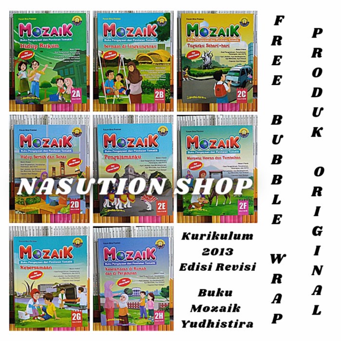 

✨COD✨ Buku Mozaik 2A 2B 2C 2D 2E 2F 2G 2H Yudhistira K13 Revisi Kelas 2 SD - 2H