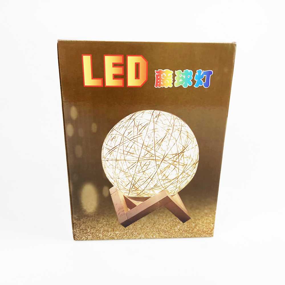 Lampu Kamar Tidur Antik Bola Rotan Vintage Warna Warni Remote control RGB Moon Light Shadow Lampu Tidur LED Dekorasi lampu meja kamar tidur Romantis creative Night desk bedside maiden dream romantic sleep moon rattan lamp home decore christmas decorations