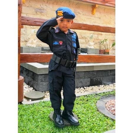 Baju Brimob - Seragam Pdl Brimob Anak-Baju Profesi Brimob Anak 003