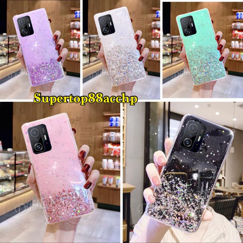 Xiaomi Mi 11T Mi 11T Pro Casing Soft Case Tpu Bahan Premium Glitter Glossy